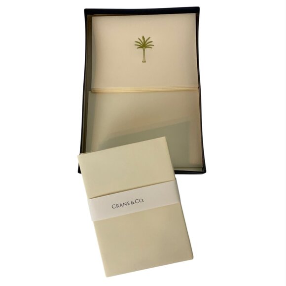Crane & Co Palm Tree Boxed 22 Note Cards With Lined Envelopes - Picture 2 of 4